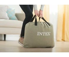 Pripučiamas čiužinys-lova INTEX Queen Deluxe Pillow Rest su integruota pompa 152x203x42 cm