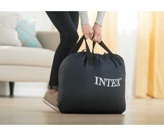 Pripučiamas čiužinys INTEX Queen Ultra Plush su integruota elektrine pompa, 152×203×46cm
