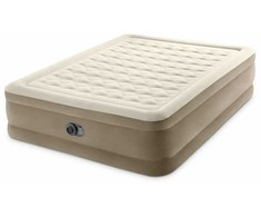 Pripučiamas čiužinys INTEX Queen Ultra Plush su integruota elektrine pompa, 152×203×46cm