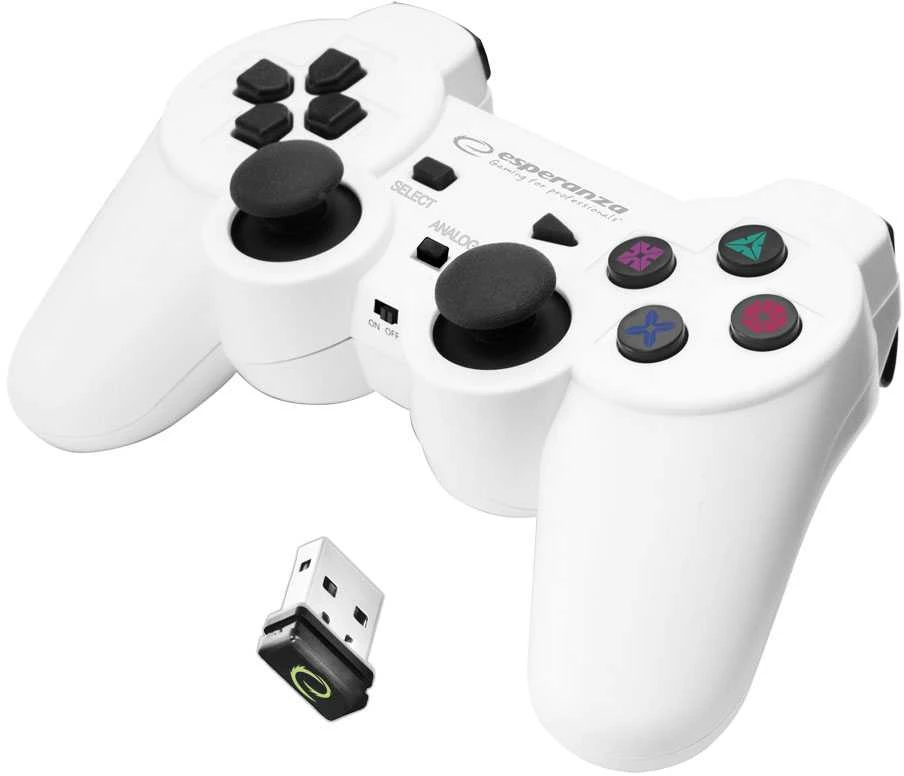 Bevielis ŽAIDIMŲ PULTAS SU VIBRACIJOMIS ESPERANZA EGG108W GLADIATOR  PC / PS3 