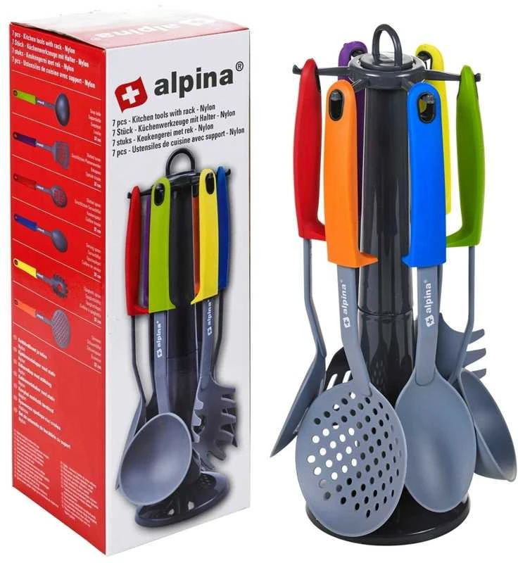 Alpina - Virtuvės reikmenys 6 vnt. + stovas