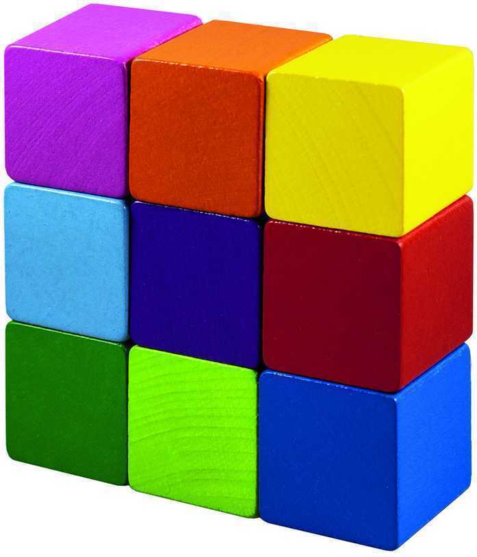 Dėlionė Detoa Wooden colored cubes 35mm