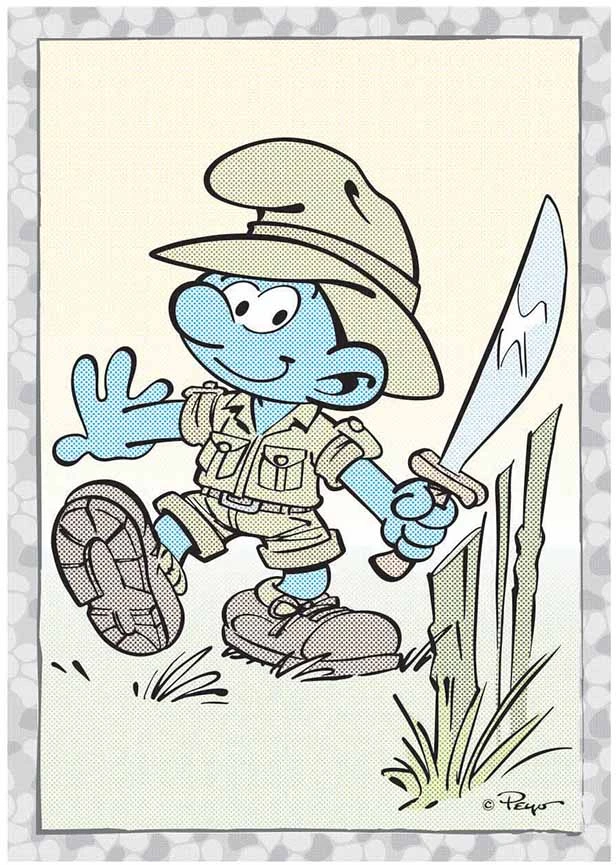 Dėlionė Rappa Coloring page A5 Paint with water Smurfs 3 Jungle