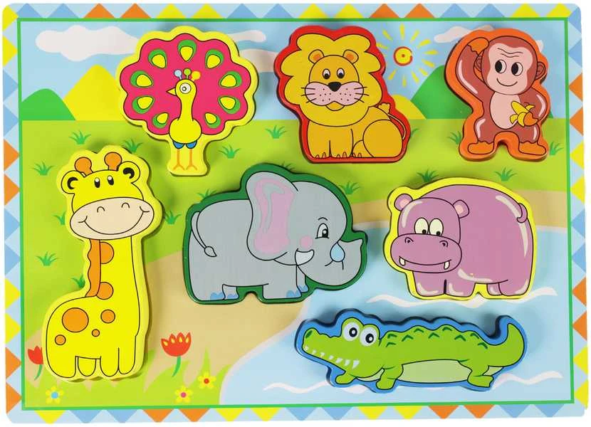 Rappa Medinė kūdikio dėlionė – safaris