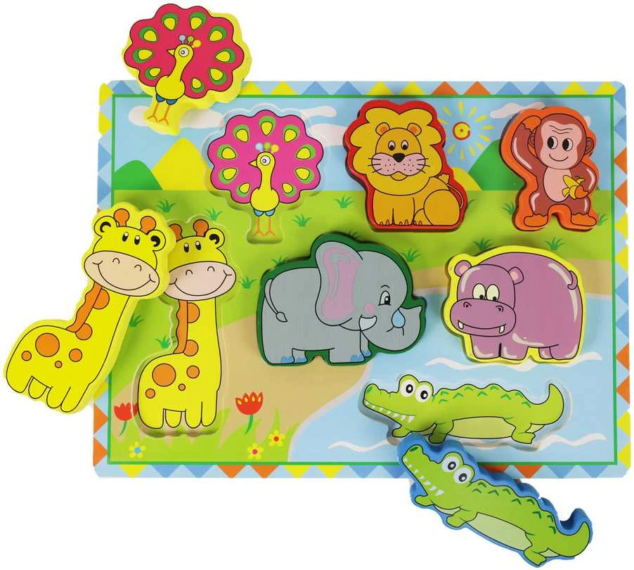 Rappa Medinė kūdikio dėlionė – safaris