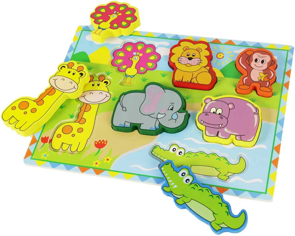 Rappa Medinė kūdikio dėlionė – safaris