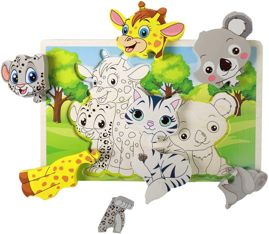 Rappa Mediniai dėlionės gyvūnai