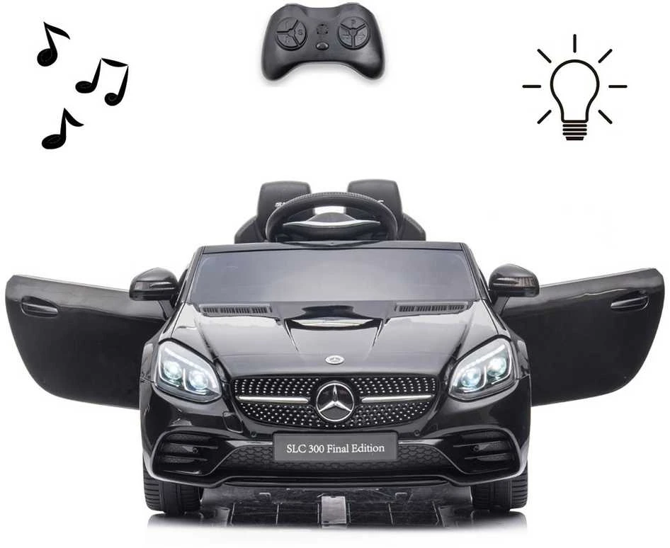 Milly Mally Akumuliatorinis automobilis vaikams „Mercedes-Benz SLC“, juodos spalvos aprašymas - Prekės nuotrauka