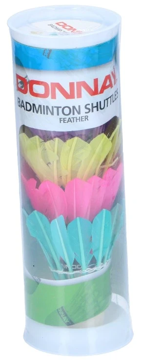 Donnay - Feather Badminton Shuttlecock 5 pcs (colorful)