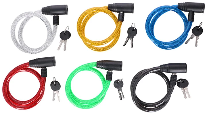Dunlop - Spiral key bicycle lock 65 cm (mėlynas)