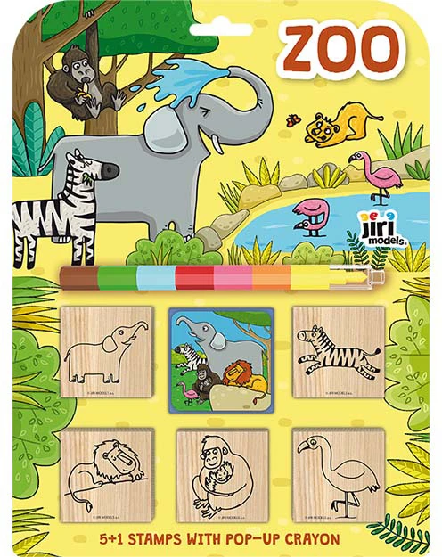 Dėlionė Jiri Models Stamps 5+1 with ZOO wax