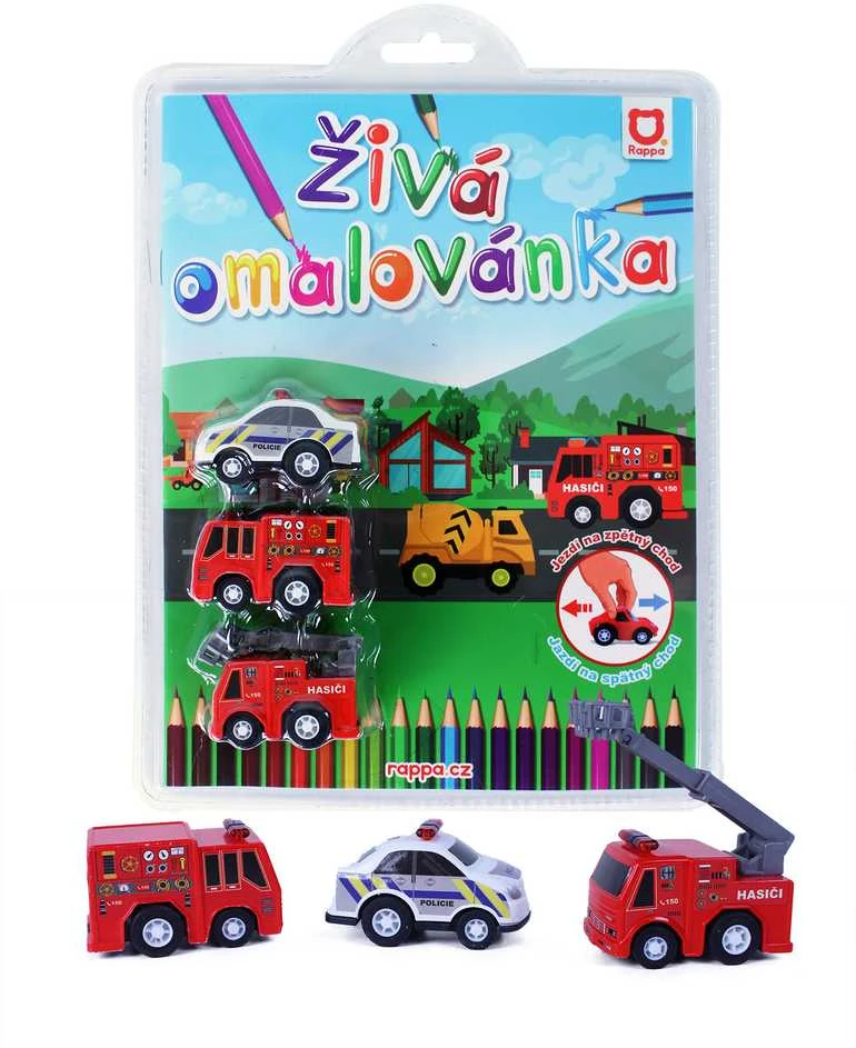 Rappa Gyva spalvinimo knygelė gelbėtojams – 3 automobiliai 2t