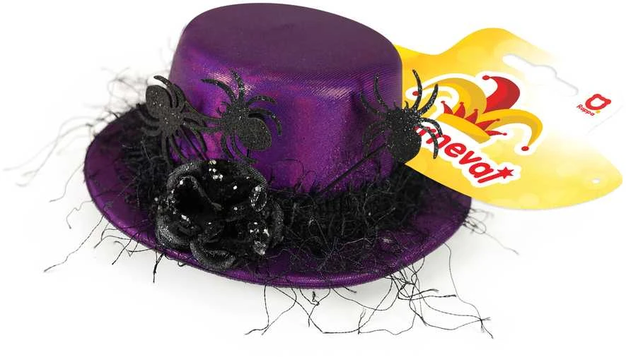Rappa Mini violetinė kepurė su voratinkliu suaugusiems