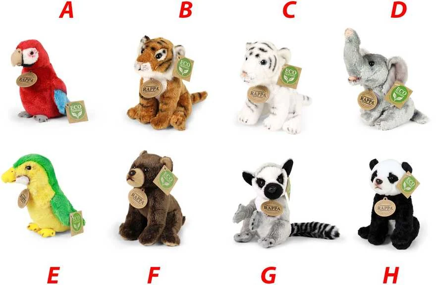 Rappa Plush exotic mix asst. 15 cm ECO-FRIENDLY