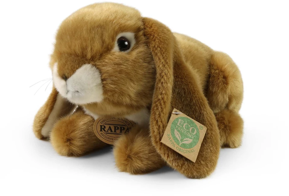 Dėlionė Rappa Plush ruda rabbit 25 cm ECO-FRIENDLY