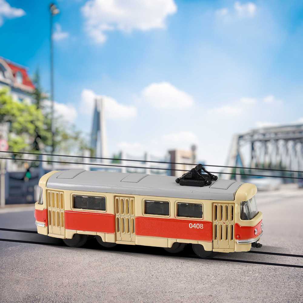 Rappa Retro metalinis mini tramvajus 8,5 cm, modelis - 196599, žema ...