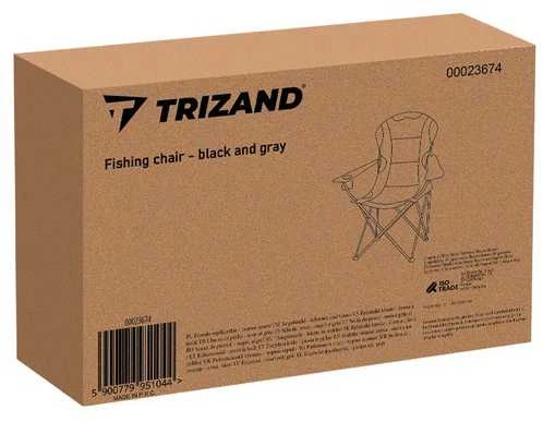Trizand Juodos ir pilkos spalvos žvejų kėdė 23674