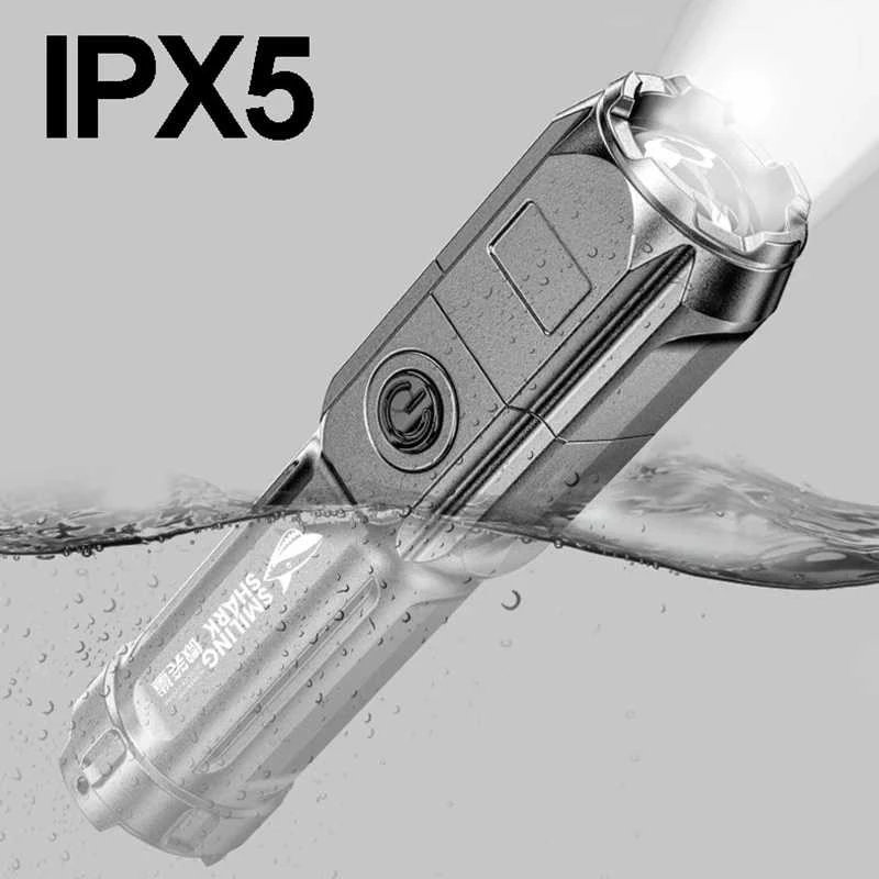 Taktinis LED prožektorius, pakraunamas USB