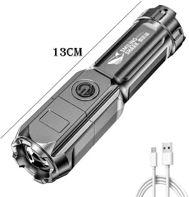 Taktinis LED prožektorius, pakraunamas USB