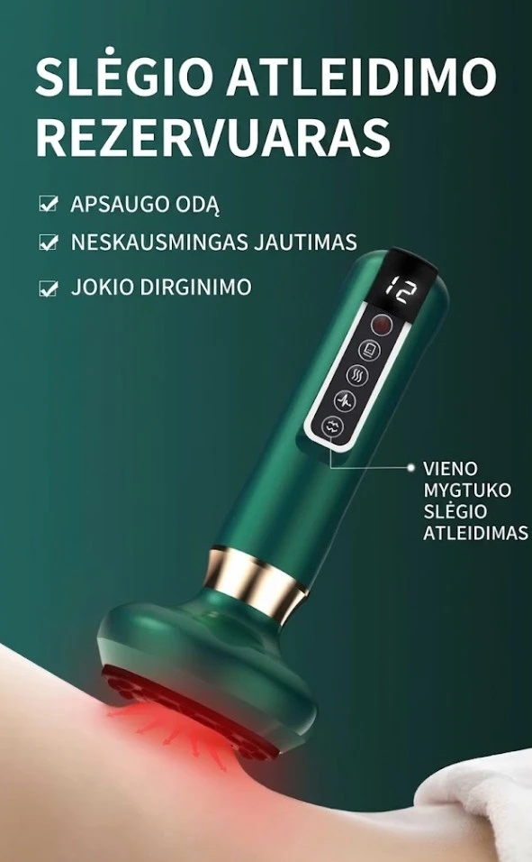 Vakuuminis liekninamasis masažuoklis anticeliulitinis