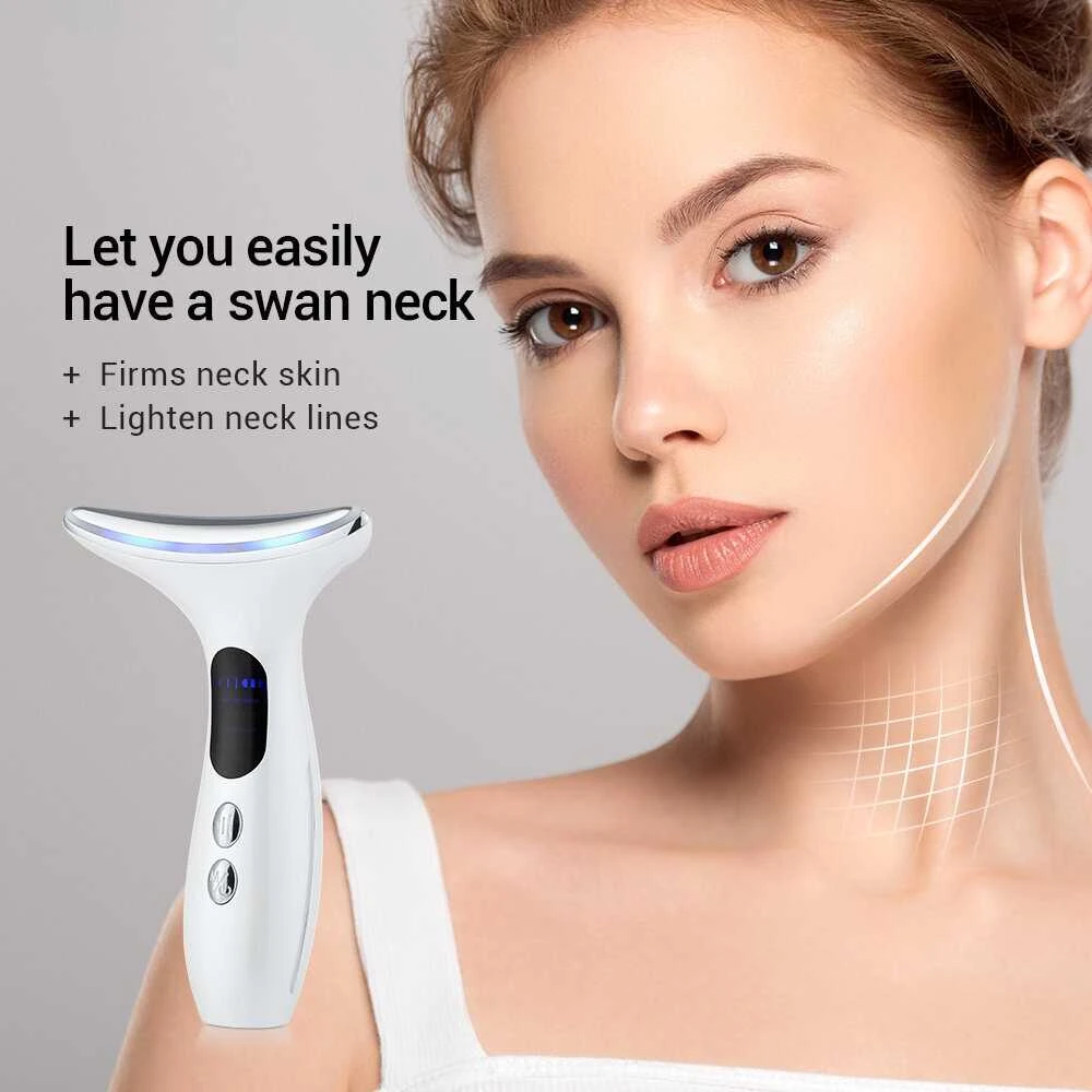 Veido kaklo masažuoklis Neck beauty device, baltas
