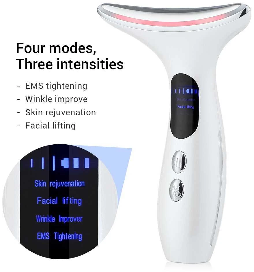 Veido kaklo masažuoklis Neck beauty device, baltas