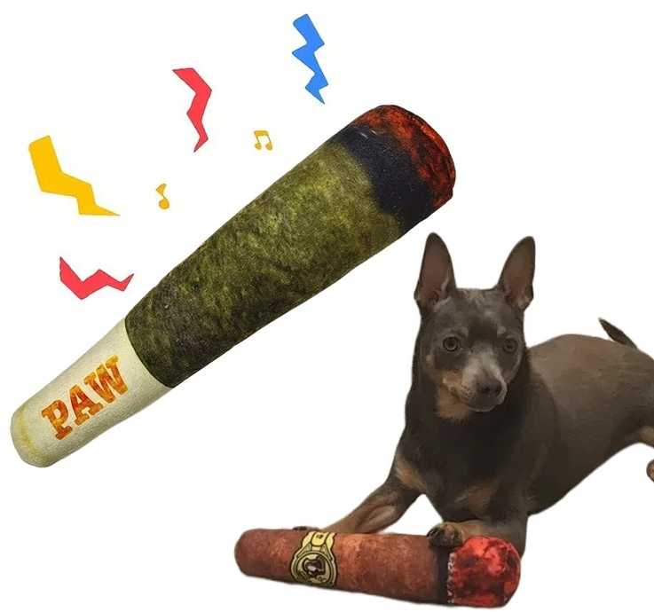 Žaislas šuniui pliušinis cigaras, 25cm