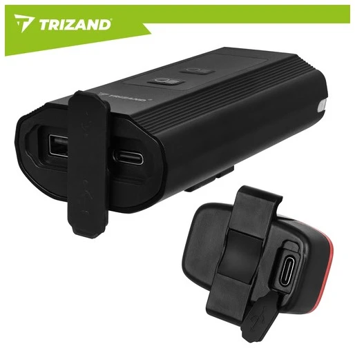 1300 lm LED dviračio žibintas + „Trizand“ galinis žibintas