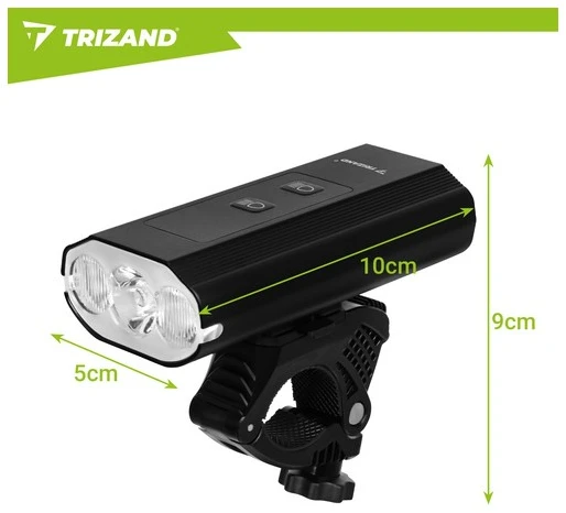 1300 lm LED dviračio žibintas + „Trizand“ galinis žibintas