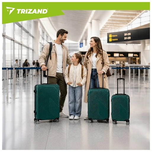 3-in-1 suitcase set - žalias Trizand 27672