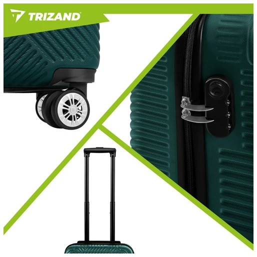 3-in-1 suitcase set - žalias Trizand 27672