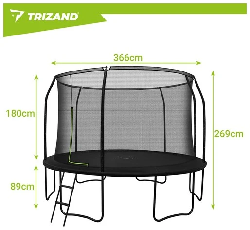 Trampoline 366cm HQ Trizand