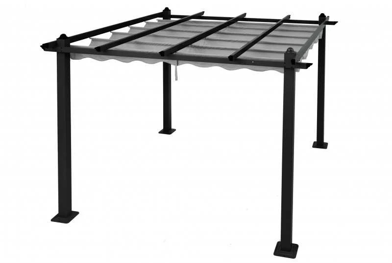 4Living Lauko pavėsinė pilkos spalvos, 3x3 m