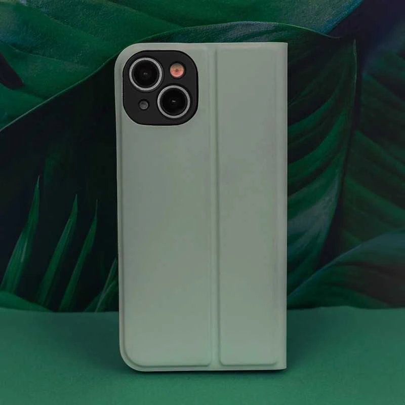 Etteri Apsauginis minkštas dėklas knygutė iPhone 16 Plus 6,7 šviesiai žalias