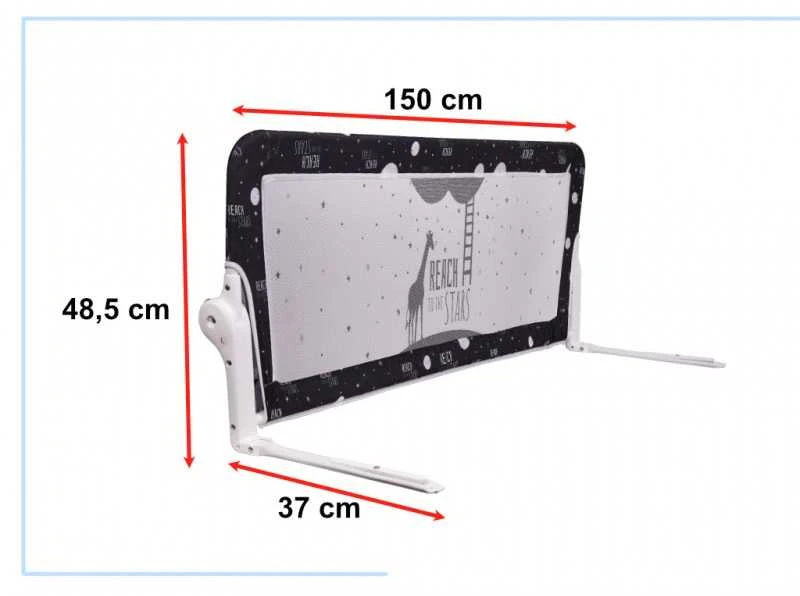 Guimo Apsauginių vartų barjeras lovos apsaugai 150 cm juodas