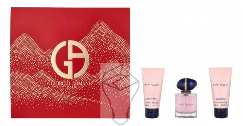 Armani My Way rinkinys moterims (kvepalai EDP, 50 ml + dušo želė, 50 ml + kūno losjonas, 50 ml)