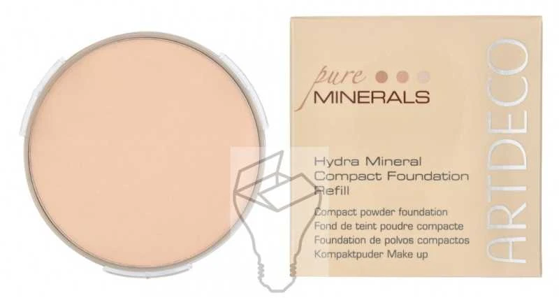 „Artdeco Hydra“ mineralinis kompaktinis makiažo pagrindas – papildymas #55 Dramblio kaulo spalvos, 10 g