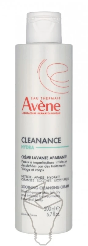 Avène Cleanance Hydra Soothing Cleansing Kreminis raminantis veido prausiklis, 200 ml