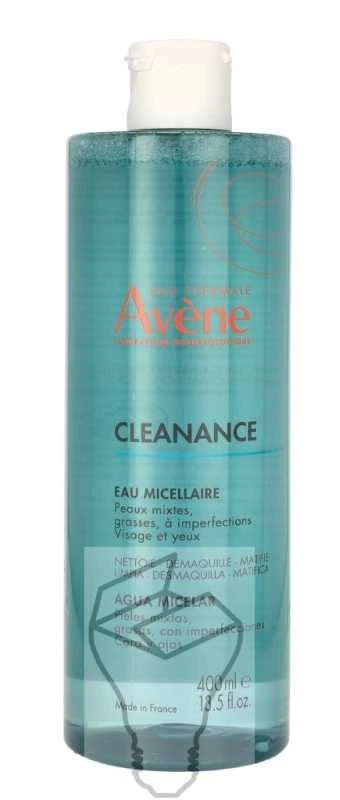 Avene Cleanance Micellar Vanduo micelinis vanduo mišriai / riebiai / į spuogus linkusiai odai, 400 ml