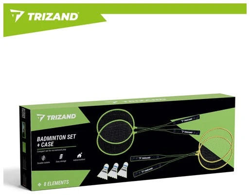 Badmintono rinkinys dėkle - 8 dalys Trizand