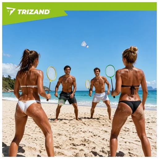 Badmintono rinkinys dėkle - 8 dalys Trizand