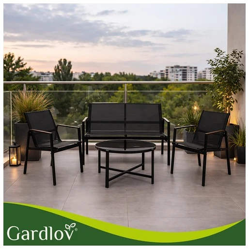 Balcony furniture set - 4 pieces Gardlov