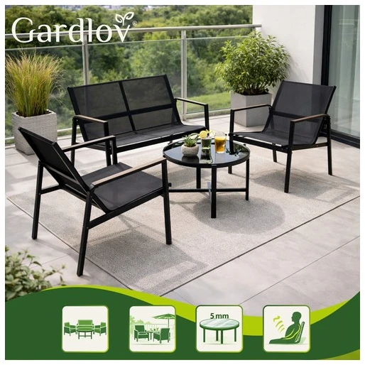 Balcony furniture set - 4 pieces Gardlov