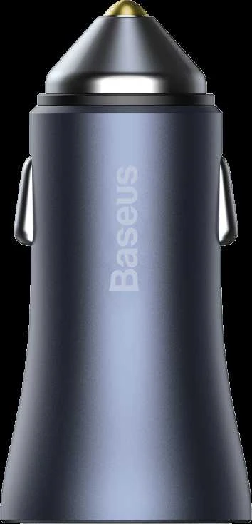 Baseus Automobilinis įkroviklis 40W 12-24V USB + USB-C QC4+ PD3.0 SCP FCP AFC, pilkas