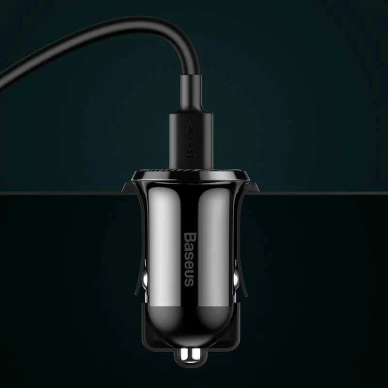 Automobilinis įkroviklis Baseus Grain Pro 2x USB 4.8A - Juodas