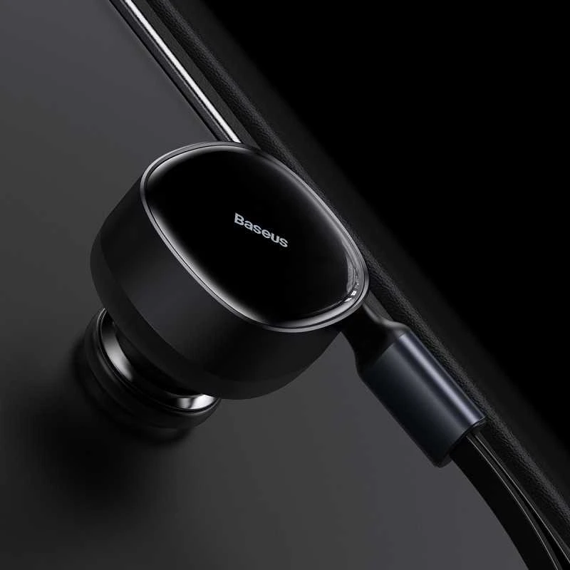 Automobilinis įkroviklis Baseus Enjoyment su kabeliu USB-C, 33W (juodas)