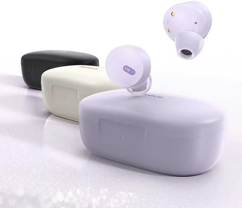 BASEUS belaidės bluetooth ausinės TWS ENC IPX4 Bowie E18 violetinės spalvos