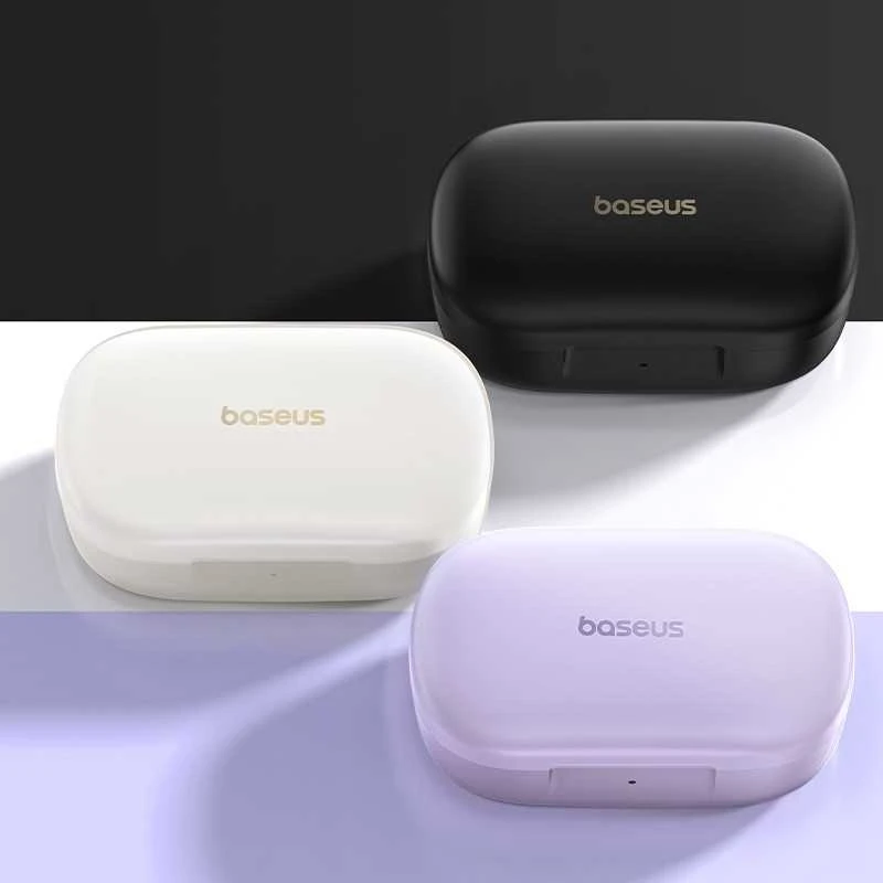 BASEUS belaidės bluetooth ausinės TWS ENC IPX4 Bowie E18 violetinės spalvos