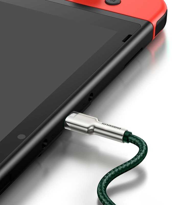 Baseus Cafule USB-C - USB-C laidas 100W 2m - Žalias