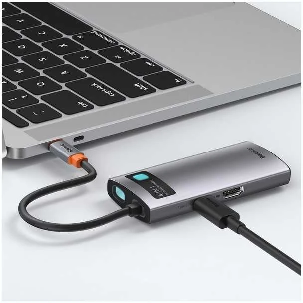 Jungčių stotelė / adapteris USB C kištukas - 4 rūšių jungtys Metal Gleam BASEUS